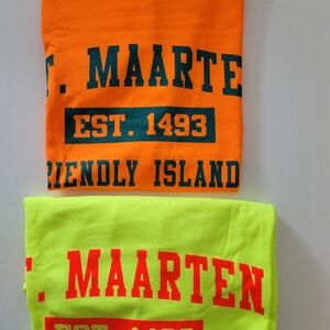 3/$10 Graphic T-Shirts - Orange & Neon Yellow